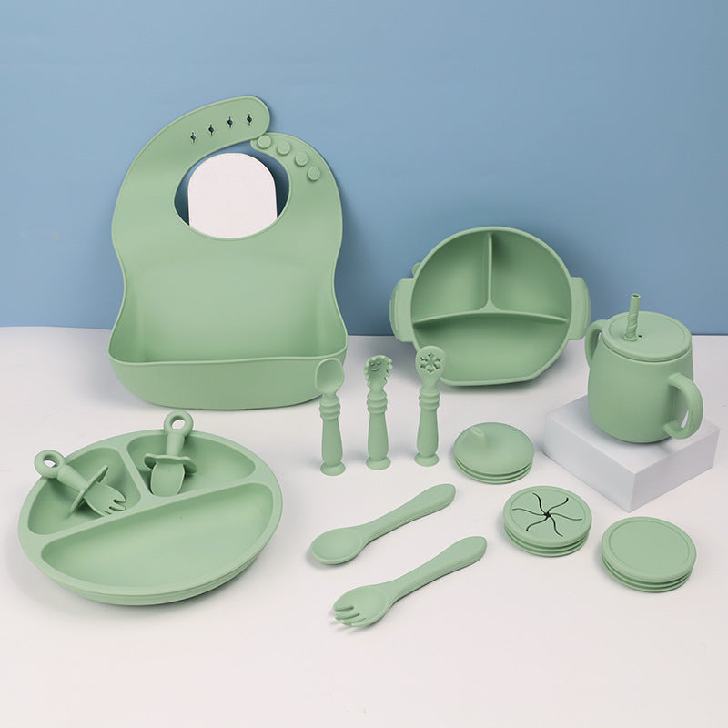 Silicone Feeding Set (Bowl, Spoon, Bib)
